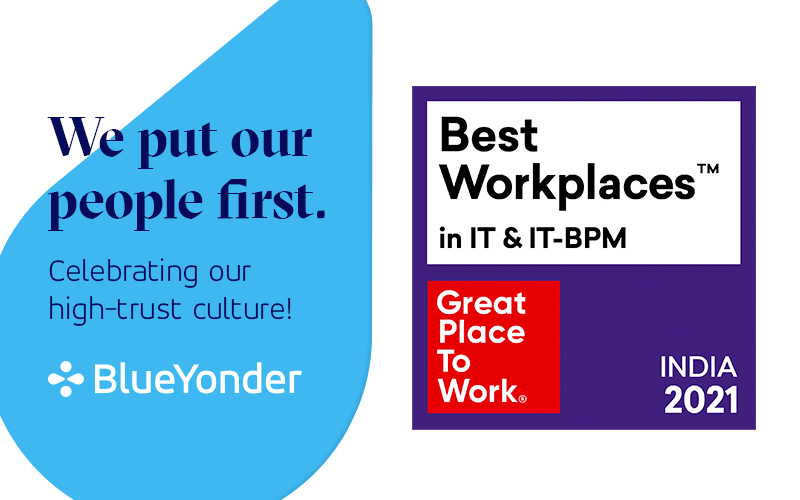 Blue Yonder Recognized by Great Place to Work<sup>®</sup> Among India’s Best Workplaces in IT and IT-BPM