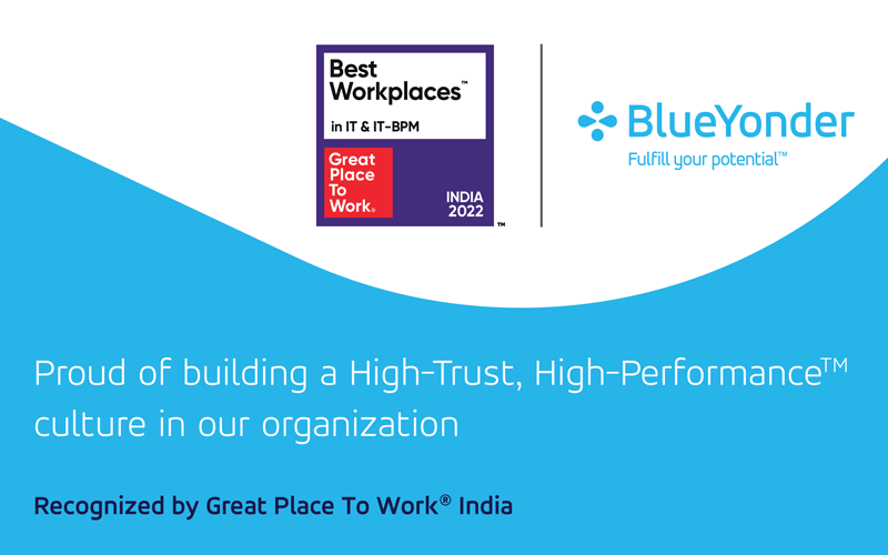 Blue Yonder Recognized Among India’s Best Workplaces in IT & IT-BPM 2022
